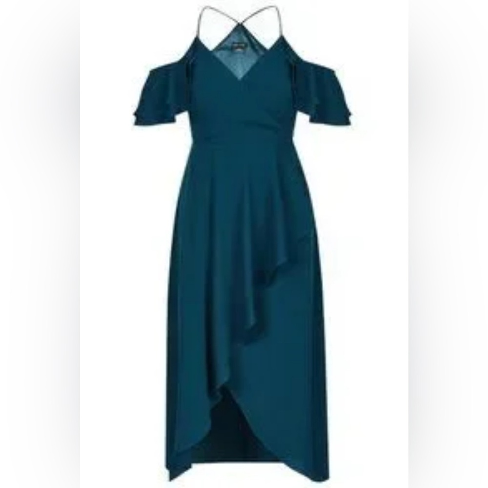 City Chic Teal High Low Dress